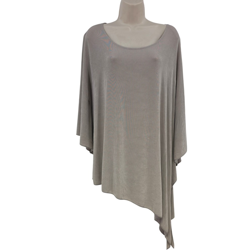 Travelers By Chicos Top Women‎ 3 Beige Poncho Tunic Stretch Travel Minimalist